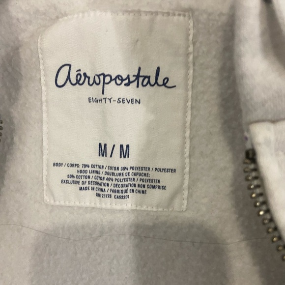 Aeropostale Light Gray Hoodie Vest - Picture 3 of 5